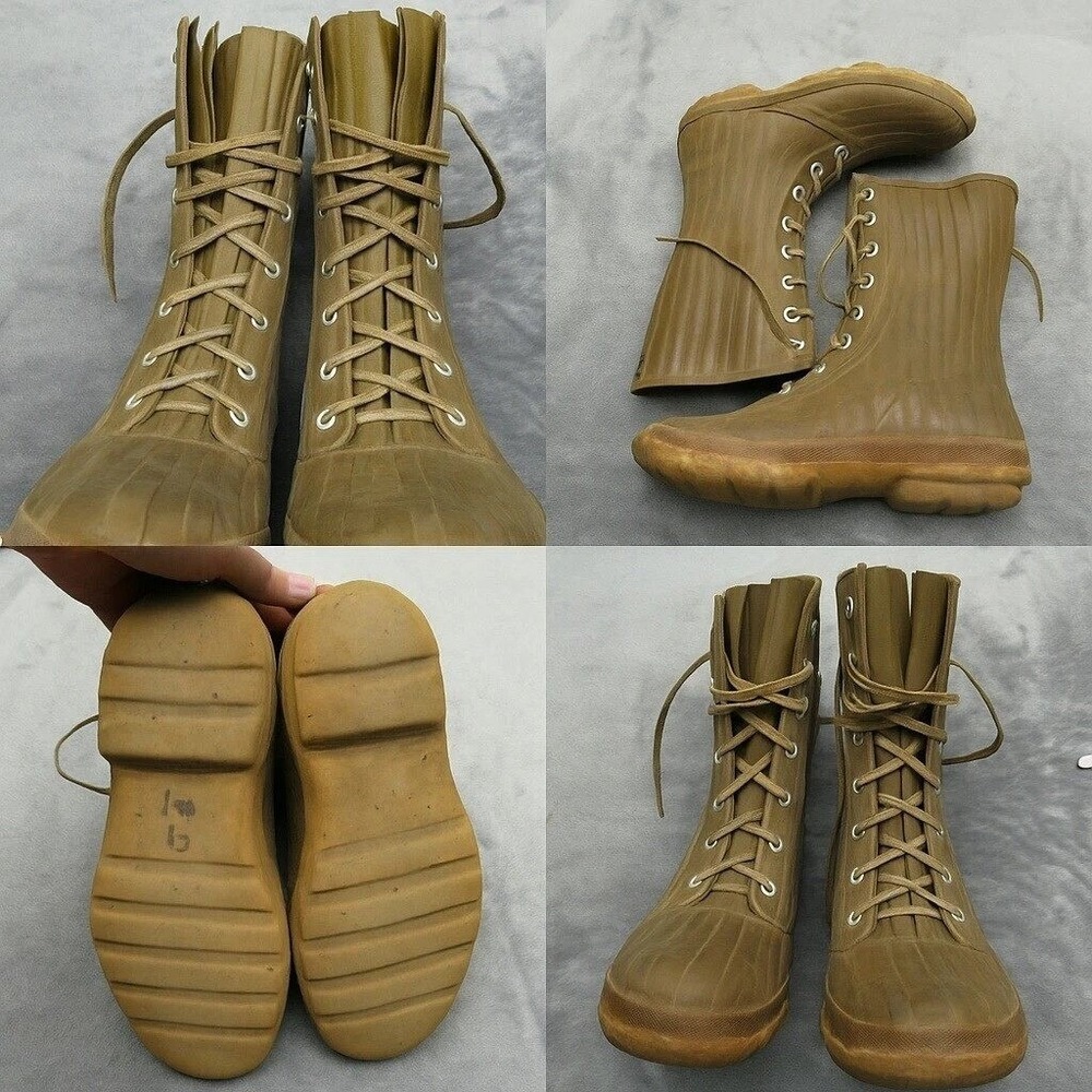 Korean War Converse Duck Boots Men 8 Brown Durable Waterproof 1950s VTG RARE